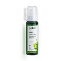 Plum Hemp Cleansing Oil | Removes Makeup & Impurities | Soothes Skin | With Squalane & Bisabolol | All Skin Types | 100% Vegan | 75ml