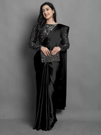 Regolith Designer Sarees for Women 's  Georgette ready to wear sarees for women With Fancy Saree Blouse Piece