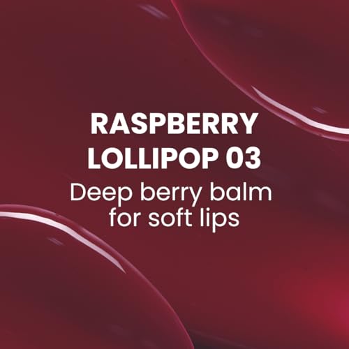 Typsy Beauty Pout Polish Peptide Lip Treatment Balm-Raspberry Lollipop |Plump lips with hydration|Lip Balm for Dry and Chapped lips|Lip Balm for men & women|Maroon |8g