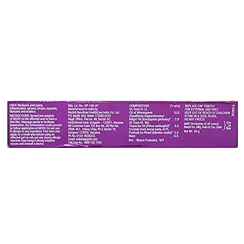 Moov Fast Pain Relief Cream - 30g | Suitable for Back Pain, Muscle Pain, Joint Pain, Knee Pain | 100% Ayurvedic Formula | Suitable for Sports & Gym related injuries