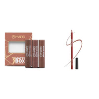 MARS Matte Box Set of 3 Lipsticks for Women (3x3.2 gm) (04-Brown) Matte Lip Liner | One Swipe Smooth Application | Long Lasting Lip Pencil (1.4gm) (20-CHILL RED)