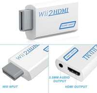 Herfair Wii to HDMI Adapter, 1080P Wii HDMI Adapter, Wii2HDMI Converter for Nintendo Wii/Wii U, Supports All Display Modes with 3.5mm Audio Jack Connector to HDTV Smart TV