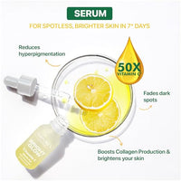 Nature's Essence Bright Glow Vitamin C Face Serum for Men & Women | Brightens & Gives Glow | Fades Dark Spots | Vitamin C Serum for Glowing Skin | For All Skin Types | Beginner Friendly| 12ml