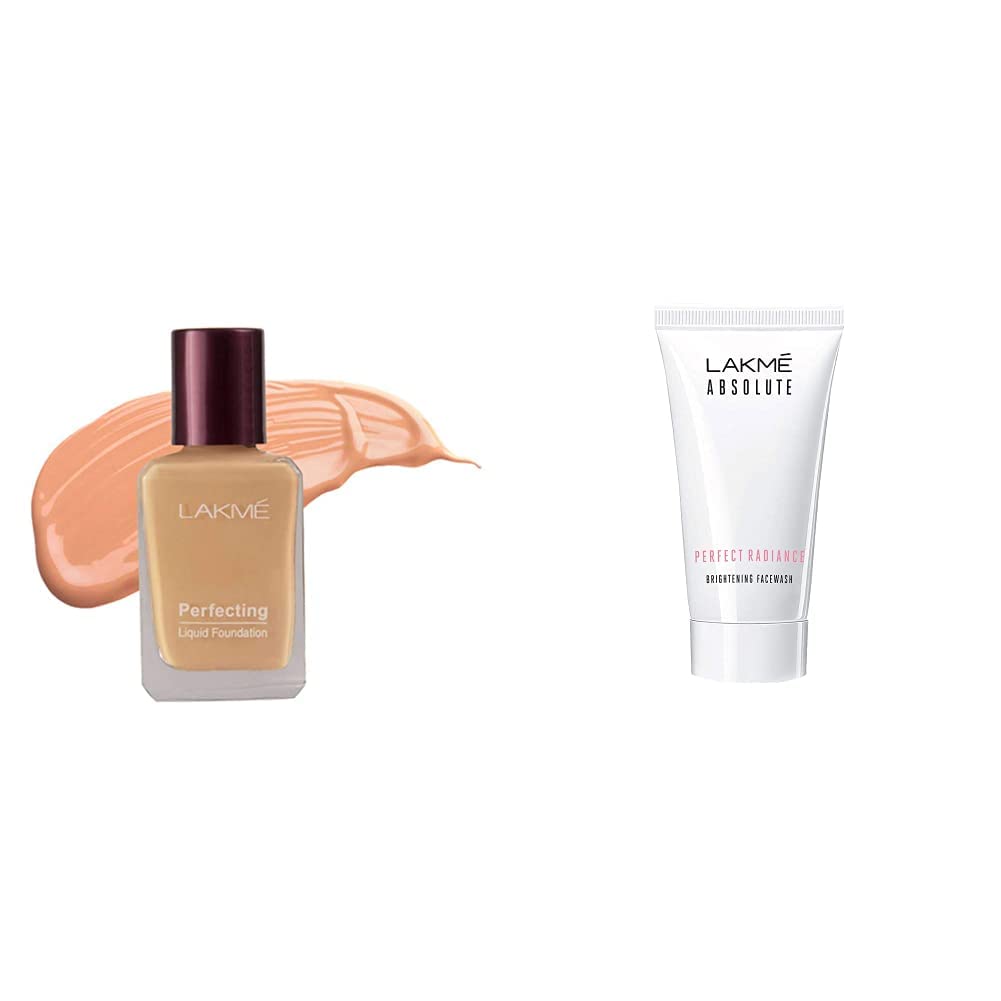 Lakmé © Perfecting Radiant Liquid Foundation for All Skin Type, Pearl, 27Ml And Lakmé © Absolute Perfect Radiance Skin Lightening Facewash, 50G