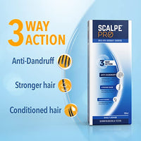 Scalpe Pro Daily Anti-Dandruff Shampoo | Removes Dandruff from Source | Helps with Itching, Irritation & Redness accompanying Dandruff | Scalpe Science | Climbazole & ZPTO Formulation | Strong & Smooth Hair | Daily Use | Dermatologically Tested Solution |
