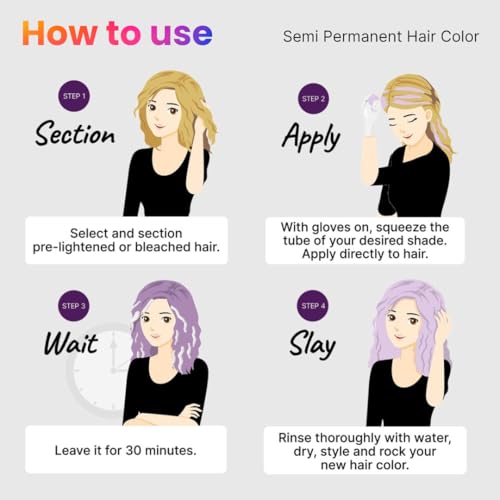 2.Oh! Italian- Lavender Hair Color For Women & Men | Ammonia-Free DIY Semi Permanent Hair Color | Enriched with Argan Oil | Lasts upto 5-6 Washes