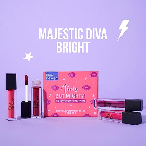 Blue Heaven Minis But Mighty Hyperstay Weightless Liquid Matte Lipstick Majestic Diva