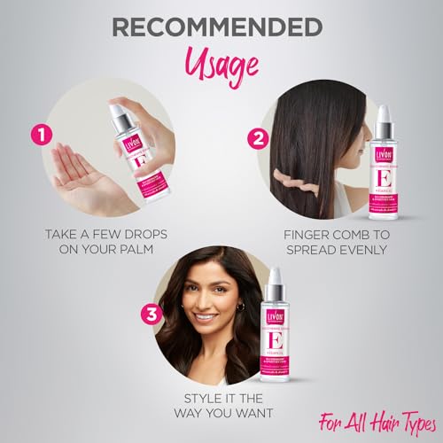 Livon Professional Smoothening Serum for Women & Men | With Vitamin E, Avocado & Almond Oil | For Smoother, Stronger & Frizz-Free Hair | No Paraben, Sulphate or Mineral Oil | All Hair Types | 100ml