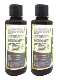 Khadi Pure Herbal Amla & Bhringraj Shampoo/Hair Cleanser, 210 ml (Pack of 2)