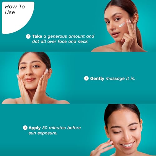 Pilgrim 2% Niacinamide Glow Sunscreen SPF 50 +++ for men and women with Spanish Squalane | Enhances Glow, Broad spectrum, Non-greasy, No white cast & Prevents Tanning | All skin types | 50 gm