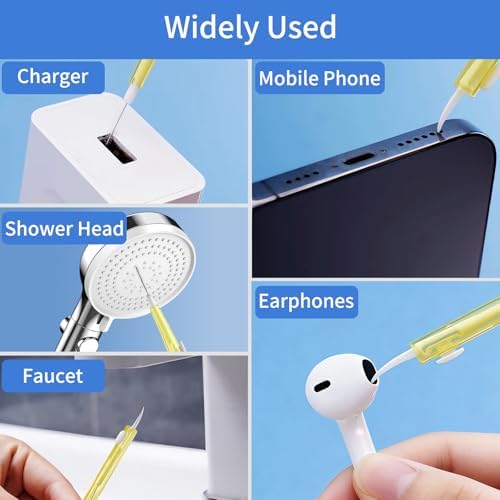 10 Pcs Cell Phone Cleaning Kit,Charging Port Cleaner,Dual Sided Anti Clogging Nylon Brushes,Suitable for Clean Phone Charging Port,Phone Speaker, AirPods,Tablet Camera,Other Electronics