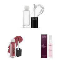 Renee Hot Lips Clear Lip Gloss 4.5Ml & Stay With Me Mini Matte Lip Color, Long Lasting, Non Transfer, Water & Eau De Parfum Bloom 8Ml, Long Lasting Luxury Perfume Scent For All Occasions, Mini Perfume
