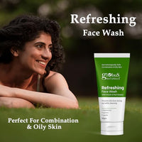 Globus Naturals Refreshing Face Wash with Peach & Red Grapes, For anti aging and moisturising, Suitable for Combination & Oily Skin 50gm