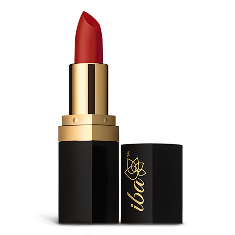 Iba Long Stay Matte Lipstick for Women- M10 Red Brick, 4g | Creamy Matte Finish & Smooth Texture| Long-Lasting | Hydrated Lips | Enriched with Vitamin E| Intense Colour & Highly Pigmented | Lip Makeup
