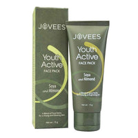 Jovees Herbal Youth Active Face Pack | With Argan & Almond Oil | Makes Your Skin Firm | Fine Lines | Lightens Suntan, Dark Spots & Pigmentation | For All Skin Type | 75g