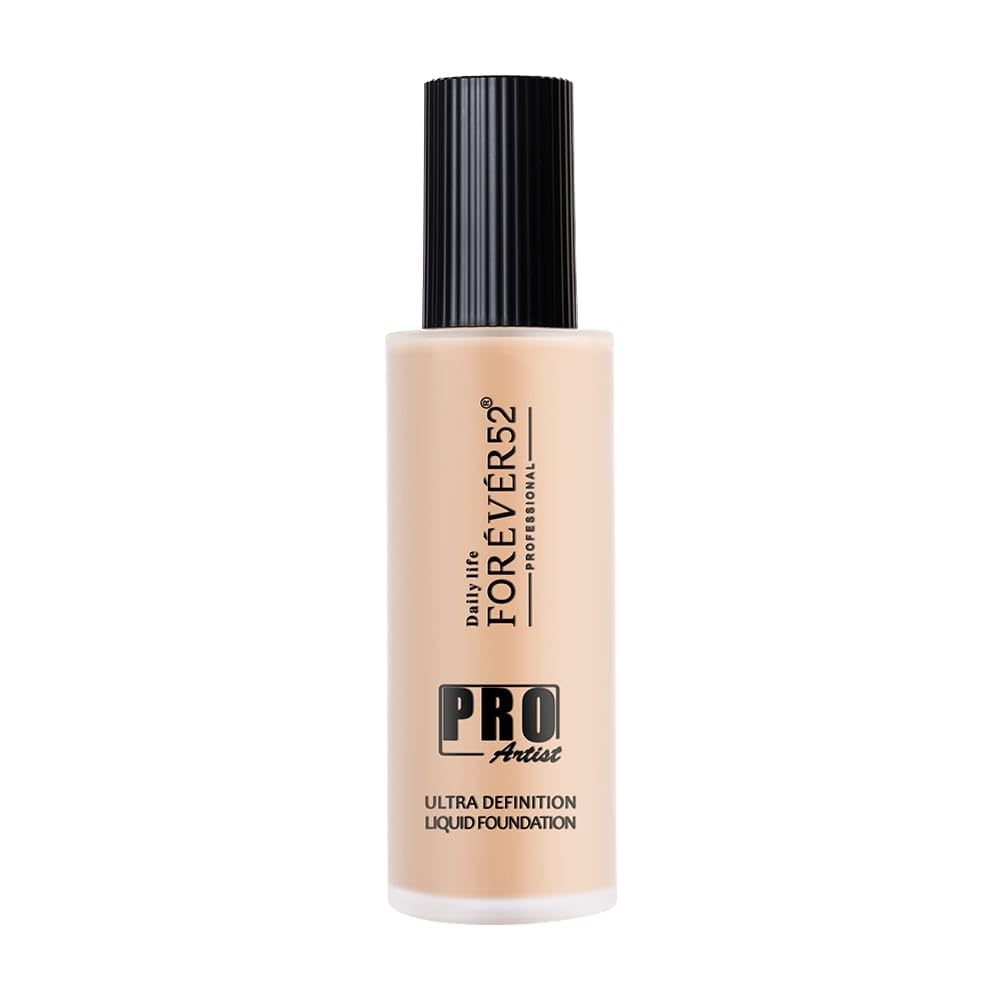 Daily Life Forever52 Pro Artist Ultra Definition Liquid Foundation|High-Pigment, Full Coverage, 24-Hour Wear, Waterproof & Sweatproof, Lightweight Hydrating, Oil-Free Formula – Pralines, 60ml