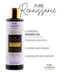 PURE AATMAN Aloe vera Wash Refreshing Shower Gel for Deep Cleansing, Hydrating & Moisturising Skin with Deep Cleansing Body Wash for Daily Bathing Use 100 ml
