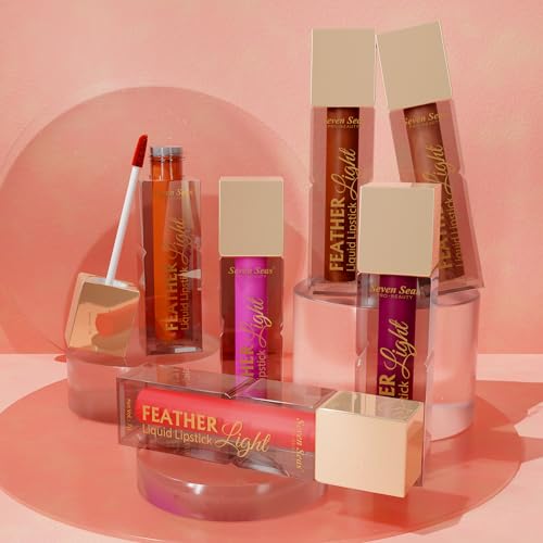 Seven Seas Feather Light Liquid Lipstick | Matte Finish Liquid Lipstick | Long Lasting | Non Transfer | One Coat Application | Stay Upto 12 Hours (316, 6ml)