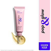Blue Heaven Pop & Glow Eye & Cheek tint Highlighter for face makeup, Enriched with Rosehip and Coconut oil, Golden Hour, 12ml