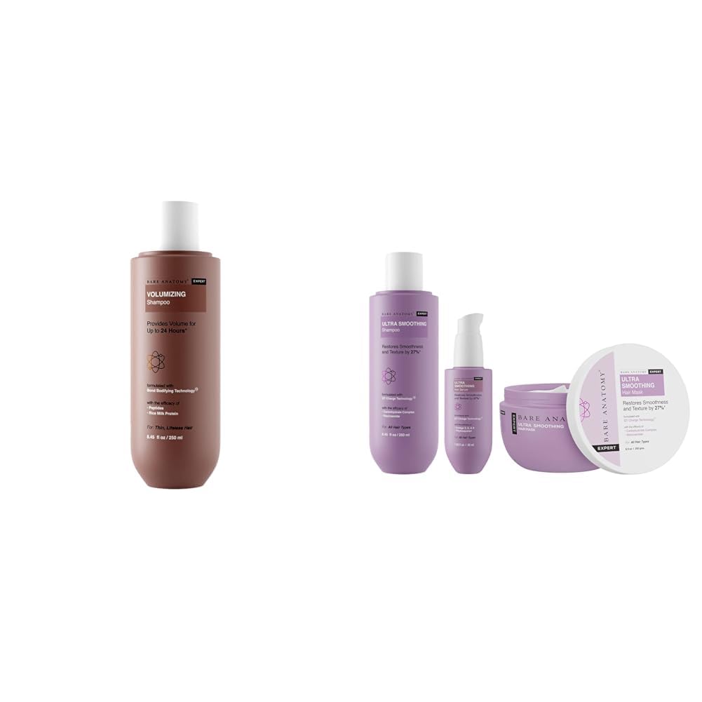 Bare Anatomy Volumizing Shampoo, 250ml + 250g + 50ml Kit | Women & Men | 24 Hrs of Voluminous Hair, Improves Hair Growth, Unscented