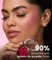 Typsy Beauty Enchanted Garden Rose Blush I 3D Cream Blush | Princess Charming I Infused with Vitamin E & Carnauba Wax I Cream to Matte Finish on Application | Dusty Rose I Korea Formulated | 4.8g