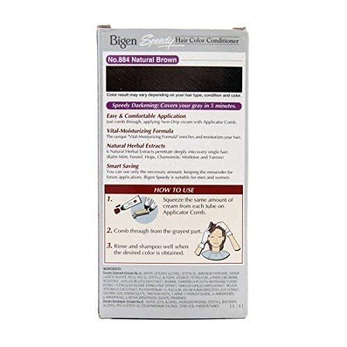 Bigen Speedy Hair Color, 884, 80 Gm (Natural Brown)