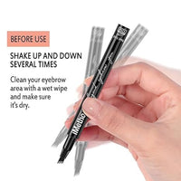 Tmisham Store Eyebrow Pen- Black, Waterproof & Smudge-proof, One Swipe Application with Micro Precision, Natural & Long-lasting Finish, For Denser & Fuller Eyebrows, Easy to use(pc of 1)