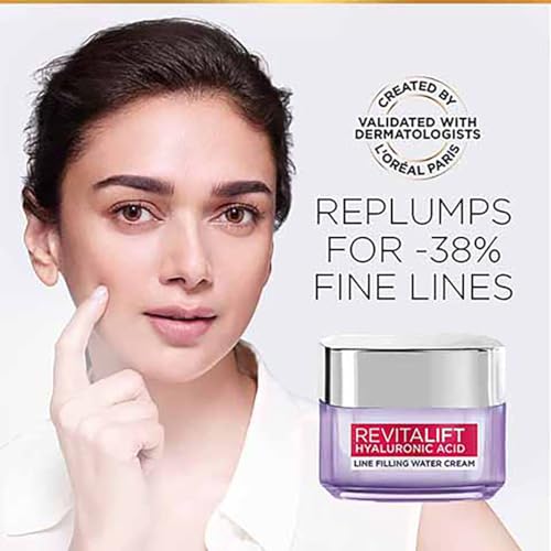 L'Oreal Paris Day Cream for Women, Hydrates and Replumps, For Radiant Skin, Revitalift Hyaluronic Acid, 50ml