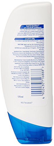 Head & Shoulders , Anti Dandruff Conditioner, Smooth & Silky For Frizzy, Dry & Chemically Treated Hair (Fresh), 170Ml,1 Count