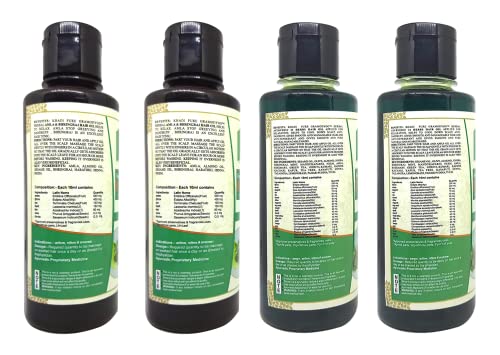 Khadi Pure 21 Herbs & Amla Bhringraj Hair Oil, 210 ml (Pack of 4)