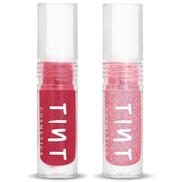 Tint Cosmetics 2.5ml Set of 2 Lipgloss, Red & Rose Gold, Non Sticky, Hydrating, Light Weight, Long Lasting, High Shine & Soft Natural Liquid Lip Gloss For Girl & Women (Berry Pink & Pixie Dust)