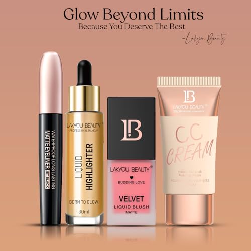 Lakyou Beauty Born to Glow Liquid Highlighter | Gold | 30ml | Radiant Luminous Finish | Buildable & Long-Lasting