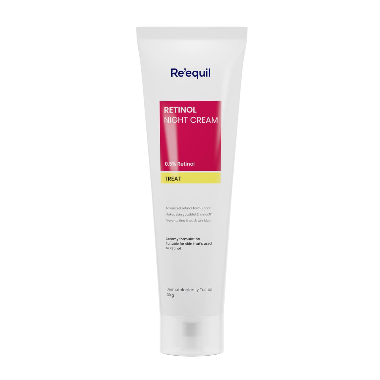 RE' EQUIL 0.5% Retinol Night Cream | Makes Skin Youthful & Smooth | Prevents Fine Lines & Wrinkles | Unisex | All Skin Types | 30G