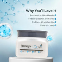 Raaga Professional De-Tan Pack with Kojic, Lactic Acid & Arbutin | Tan Removal Cream | Dermatologically Tested, Peroxide, Hydroquinone & Sulphate Free Face Pack- 500g