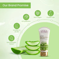Lotus Herbals Active Aloe + Niacinamide Brightening Boost Mist 50g, Night Gel 50g Face Wash 100g, Scrub 100g Set of 4