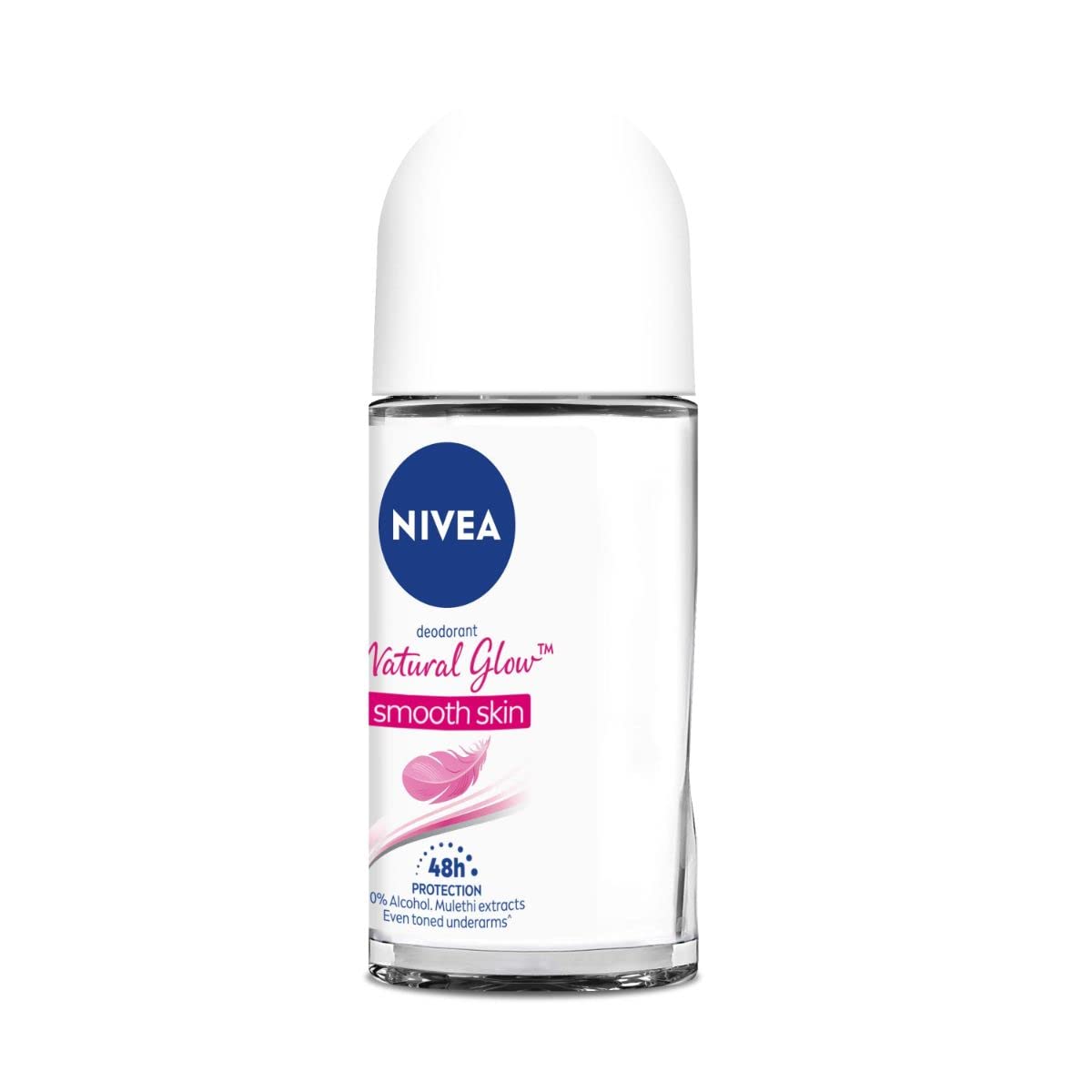 NIVEA Natural Glow Smooth Skin Deodorant Roll On for Women, 50ml (originally Whitening Smooth Skin) (Pack of 2)