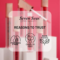 Seven Seas Mocha Lips Matte Liquid Lipstick | Non-Transfer Liquid Lipstick | 12 Hours Long Lasting | Highly Pigmented | Intense Color Payoff | Smudgeproof Liquid Lipstick for Women (202, 4ml)