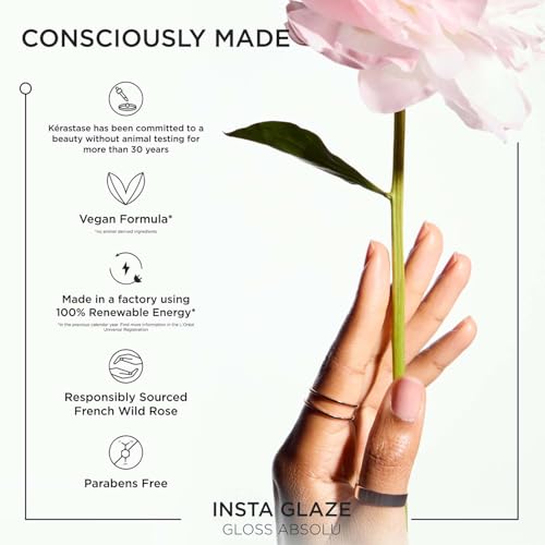 Kérastase Gloss Absolu Anti-Frizz Foaming Conditioner For Bouncy, Glossy Hair | Fine To Medium Hair | 4-Days Anti-Frizz | With Hyaluronic & Glycolic Acid, Wild Rose-In-Oil | 250ml