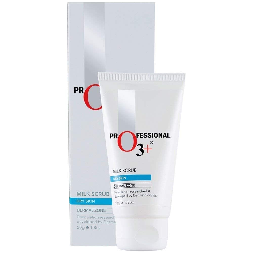 O3+ Milk Scrub Enriched with Macadamia Nuts Extracts for Clean & Bright Complexion & O3+ ALPHA MEN Acno D-TAN Face Wash with Tea Tree 100g for Oily Skin Combo