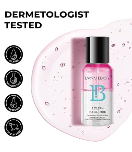 LAKYOU BEAUTY 2 Clean To Be True Makeup Remover - Pink (100ml) | Dual-Action Makeup Remover & Cleanser With Matte Finish