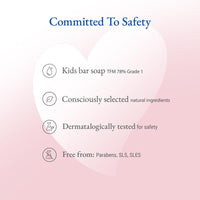 Softsens Kids Princess Grade 1 Soap| Infused Shea Butter & Milk Cream |Dermatologist Tested| Shape Soap (Pack of 5,75g each)