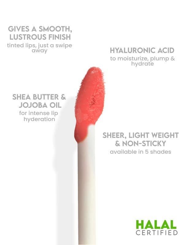 STARSTRUCK BY SUNNY LEONE Glossy Lip Tint For Women, Coral Kiss | Glossy Lipstick, Non Sticky, Hydrating, Light Weight & Long Lasting | With Jojoba Oil & Shea Butter