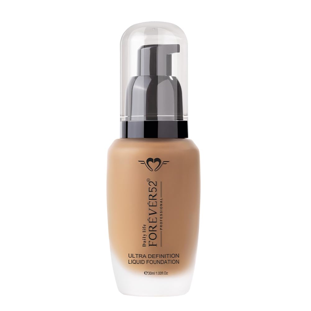 Daily Life Forever52 Ultra Definition Liquid Foundation|24-Hour Wear, Medium to High Coverage, Pore-Minimizing & Mattifying, Anti-Aging, Satin-Like Finish|Ideal for Medium Skin (Chestnut,30ml)