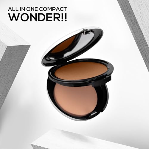 RENEE PRO HD 3 In 1 Compact - Terre 9 Gm, Works As Concealer, Foundation & Powder, SPF 20, Matte Finish, High Coverage, Ultralight & Silky Smooth Finish, Enriched With Vitamin E, C & Aloe Vera