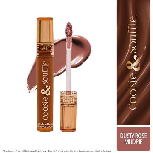 Blue Heaven Cookie & Souffle Matte Lipstick for Women, Long lasting Liquid lipstick, Enriched with Cocoa Butter & Rosehip Oil, Softening & Nourishing Lip color - Dusty Rose Mudpie, 3.2ml