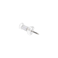 Basics Push Pins Tacks, Clear Plastic Head, Steel Point, 200-Pack 200 pack