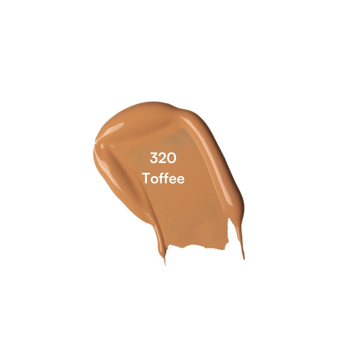 TYPE BEAUTY INC. Calm On Long Lasting Foundation with 12-Hr Wear | Soothing Oat & Amino Acids | Blendable Foundation For Makeup | Light Coverage for a Flawless Look | For Women - Toffee (320) | 20ml