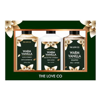 THE LOVE CO. Warm Vanilla Bath & Body Gift Set | Body Wash | Body Lotion | Shampoo | Long-Lasting Warm Vanilla Fragrance | Gift Set For Women | Gifting For Birthday, Valentine's, Anniversary, Rakhi & Special Occasions| Premium Gift Packaging | Pack Of 3