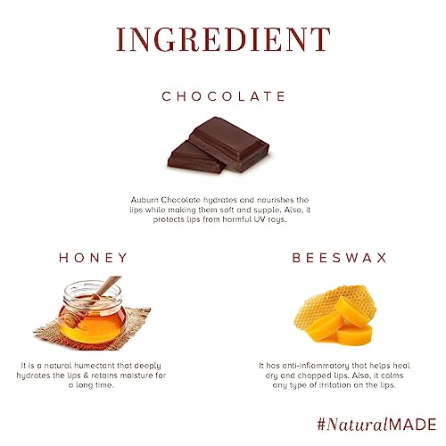 KHADI NATURAL Chocolate Lip Balm With Beeswax & Honey, Chocolate, 5 g (Pack of 2)