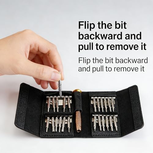 Precision Screwdriver Kit,24 - in - 1 Repair Tool Set with Storage Bag for Electronics, Phone, Computer, Game Console, Watch, Eyeglasses & Household Items